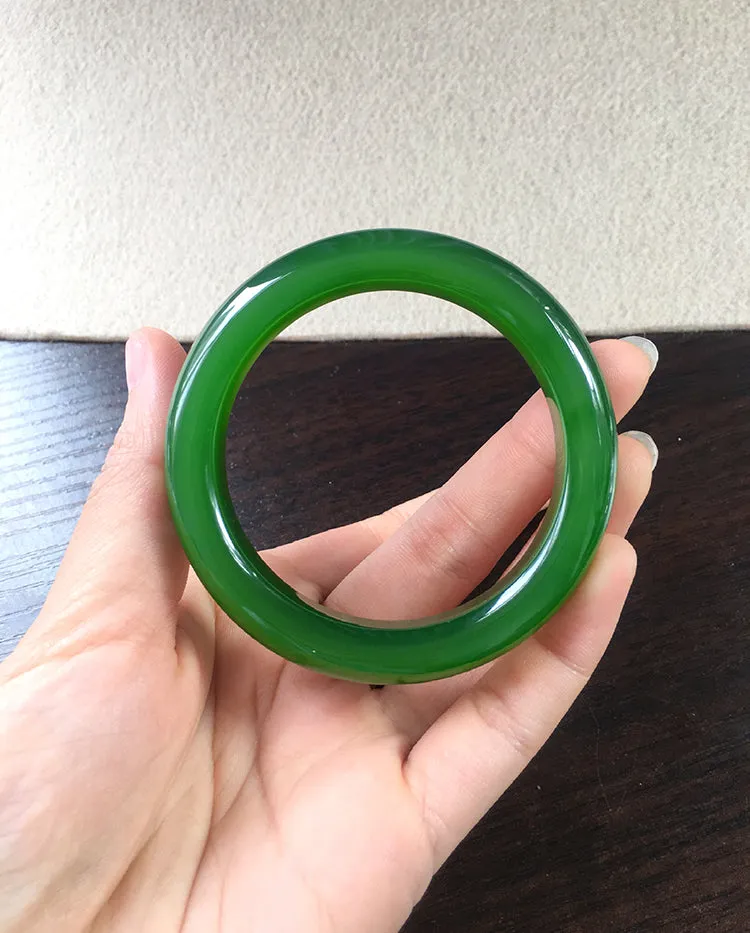 Natural Jade Bangle Nephrite Bangle Internal Diameter 54.1mm NBE048