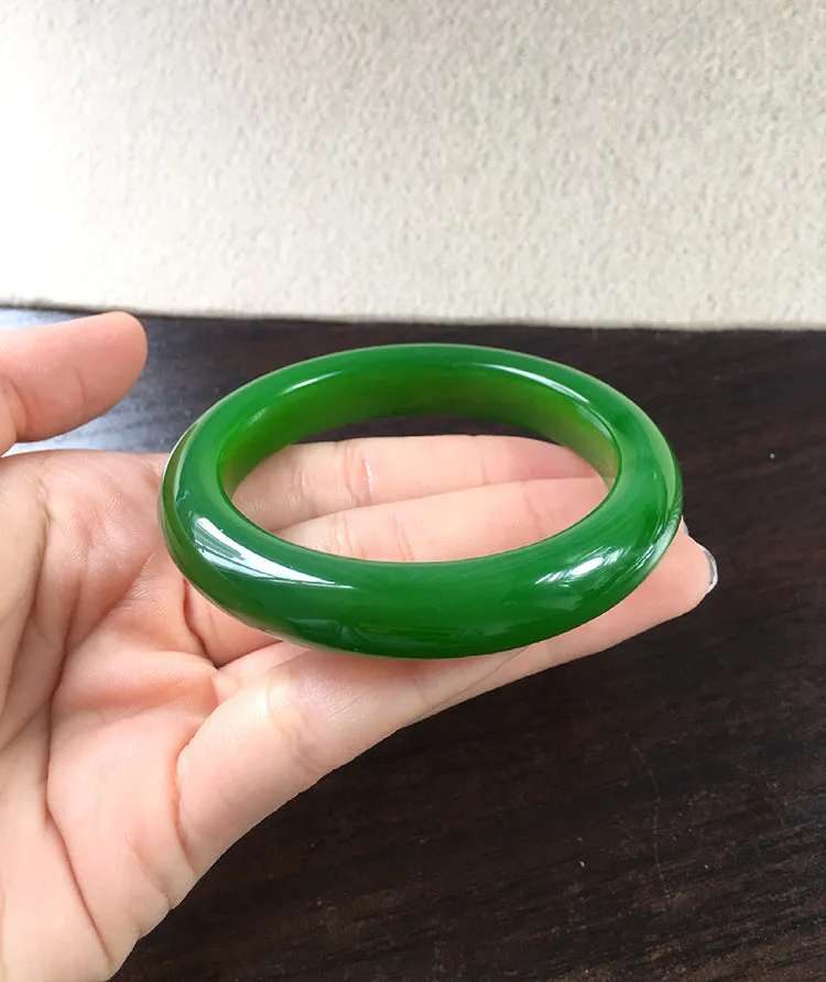 Natural Jade Bangle Nephrite Bangle Internal Diameter 54.1mm NBE048