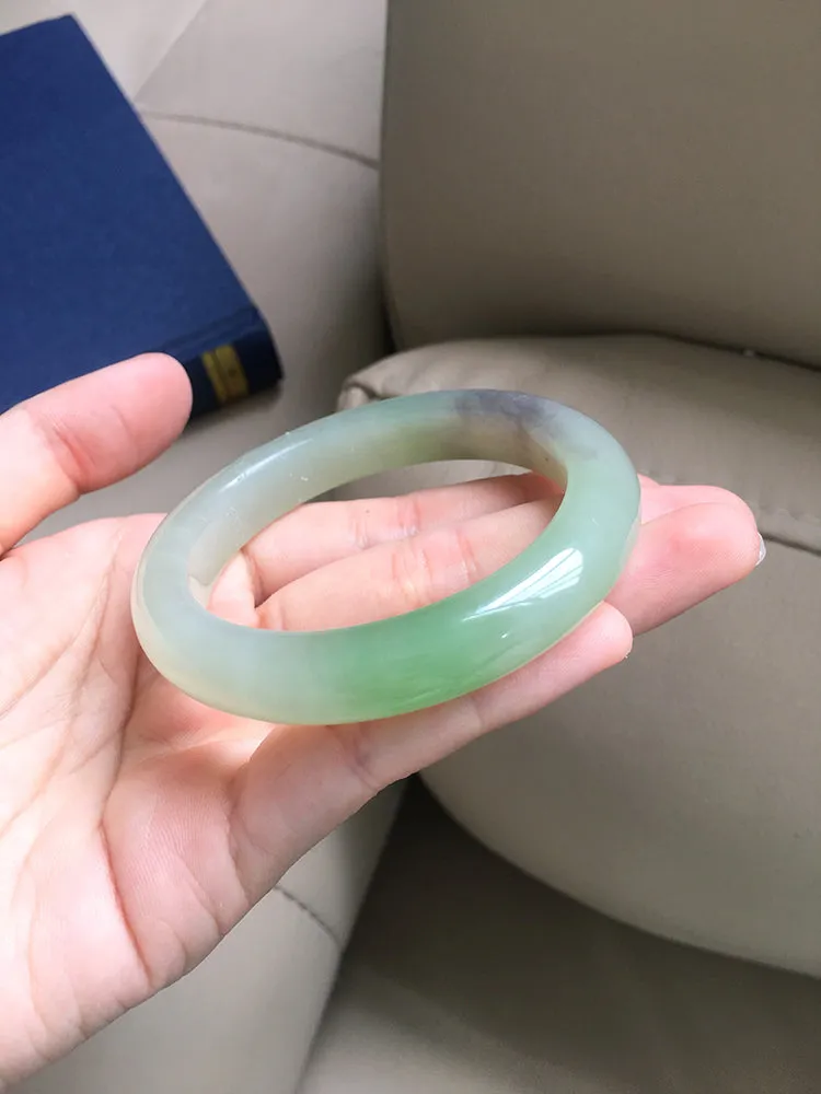 Natural Jade Bangle Nephrite Bangle Internal Diameter 54mm NBE021