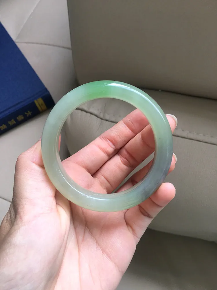 Natural Jade Bangle Nephrite Bangle Internal Diameter 54mm NBE021