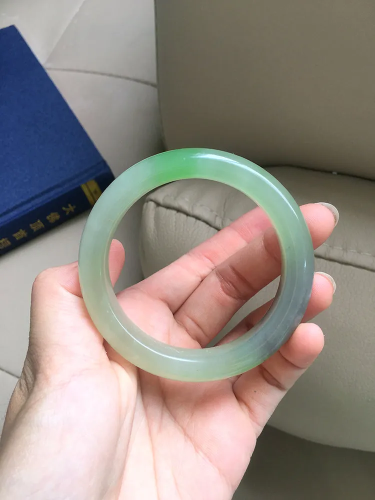 Natural Jade Bangle Nephrite Bangle Internal Diameter 54mm NBE021