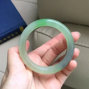 Natural Jade Bangle Nephrite Bangle Internal Diameter 54mm NBE021
