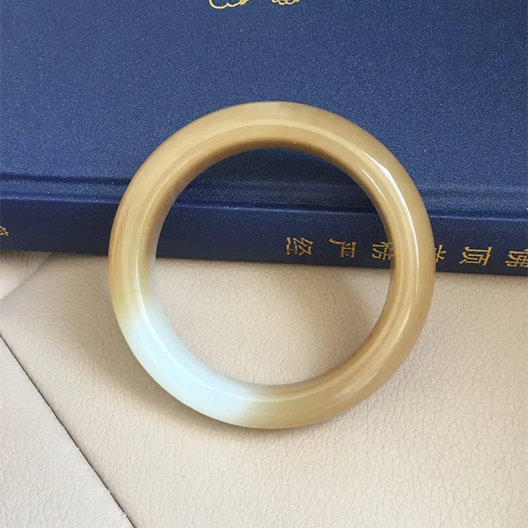 Natural Jade Bangle Nephrite Bangle Internal Diameter 61.3mm NBE016