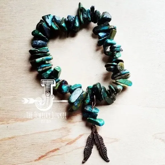 Natural Turquoise and Copper Bracelet - The Jewelry Junkie