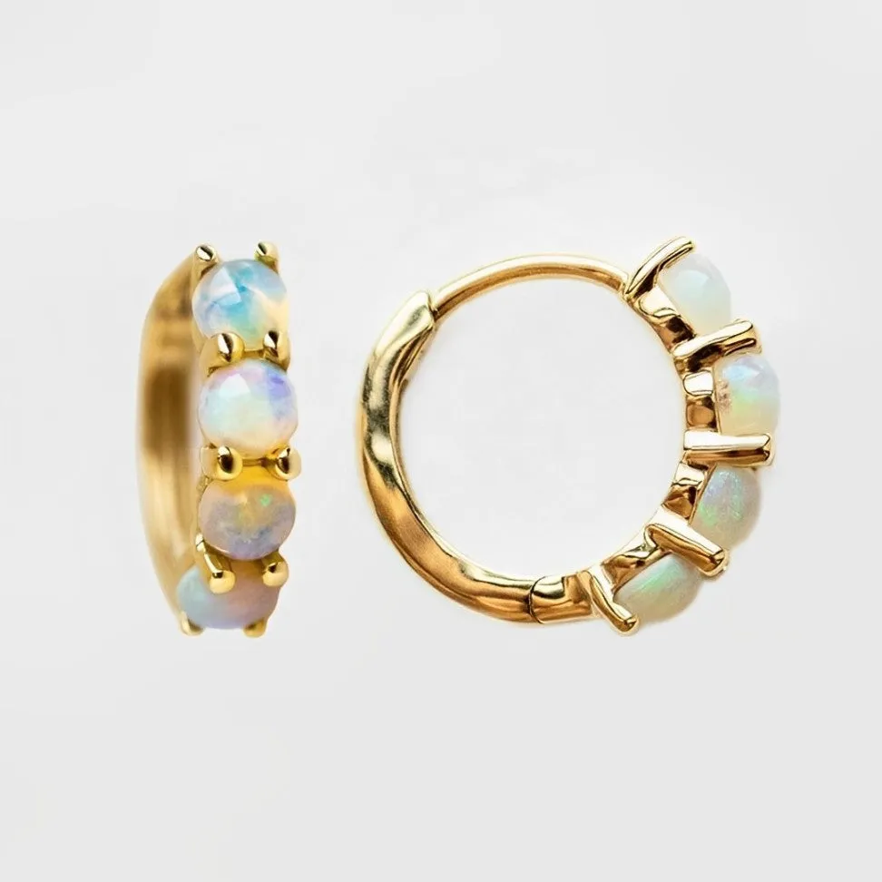 Opal Hoop Earrings