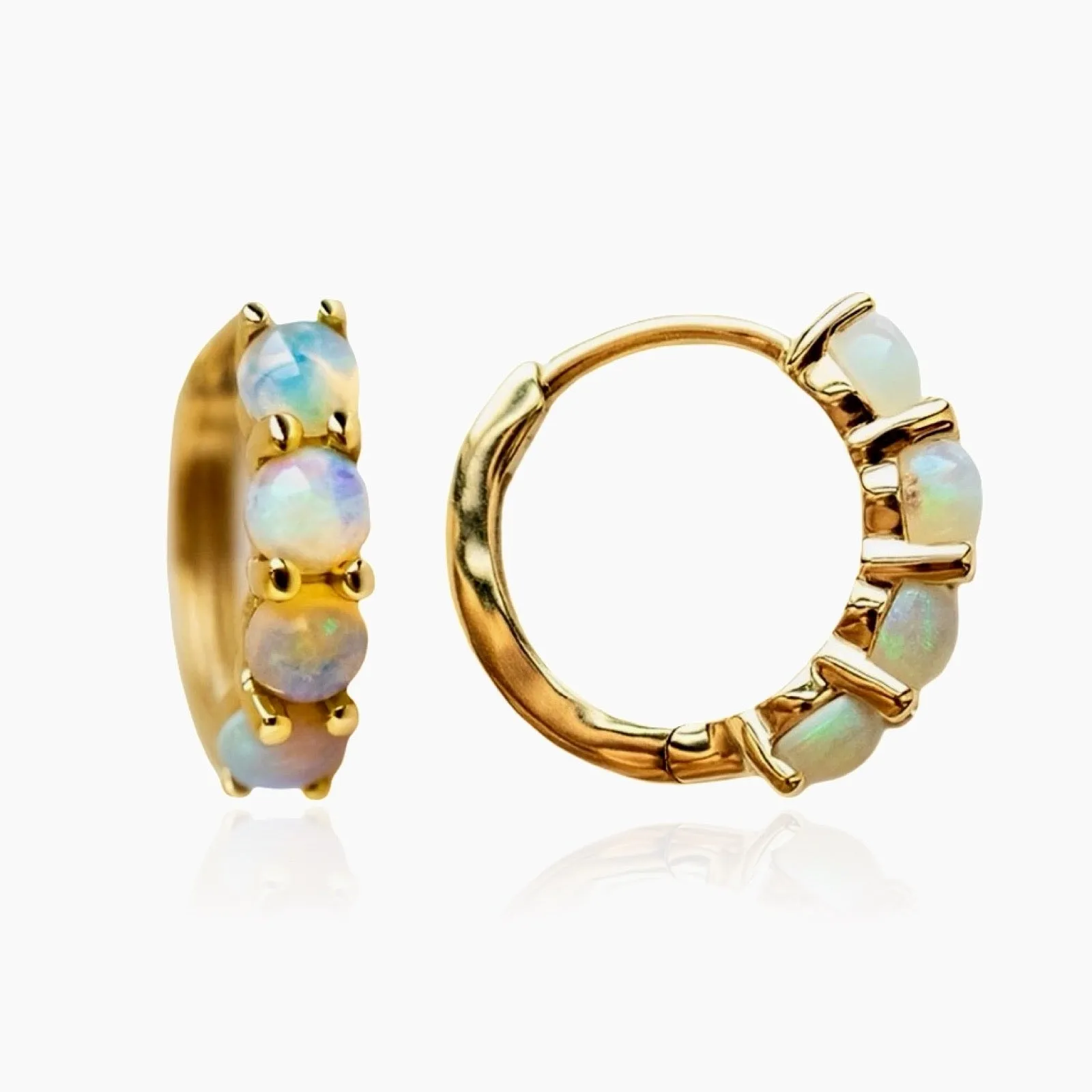 Opal Hoop Earrings