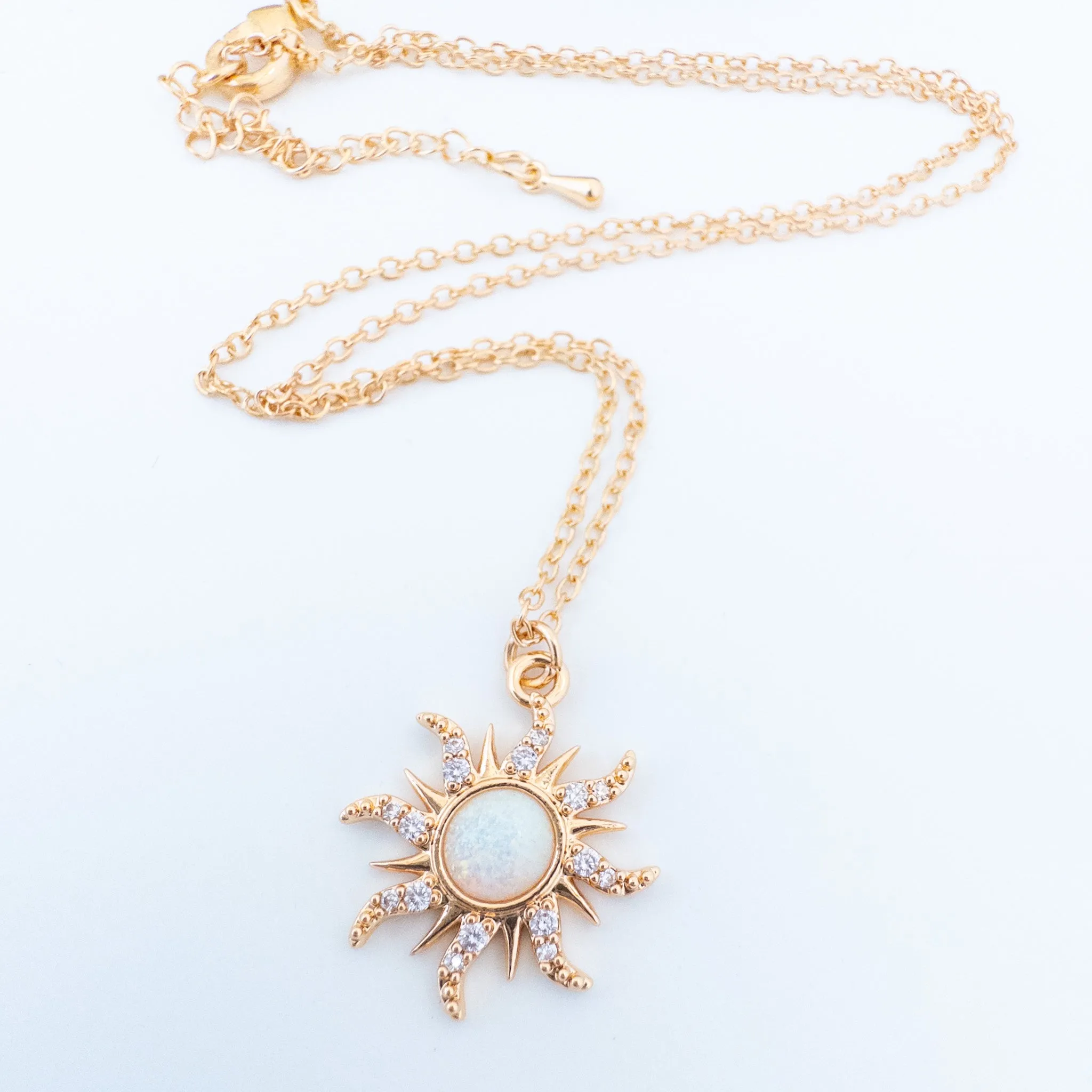 Opal Sun Necklace
