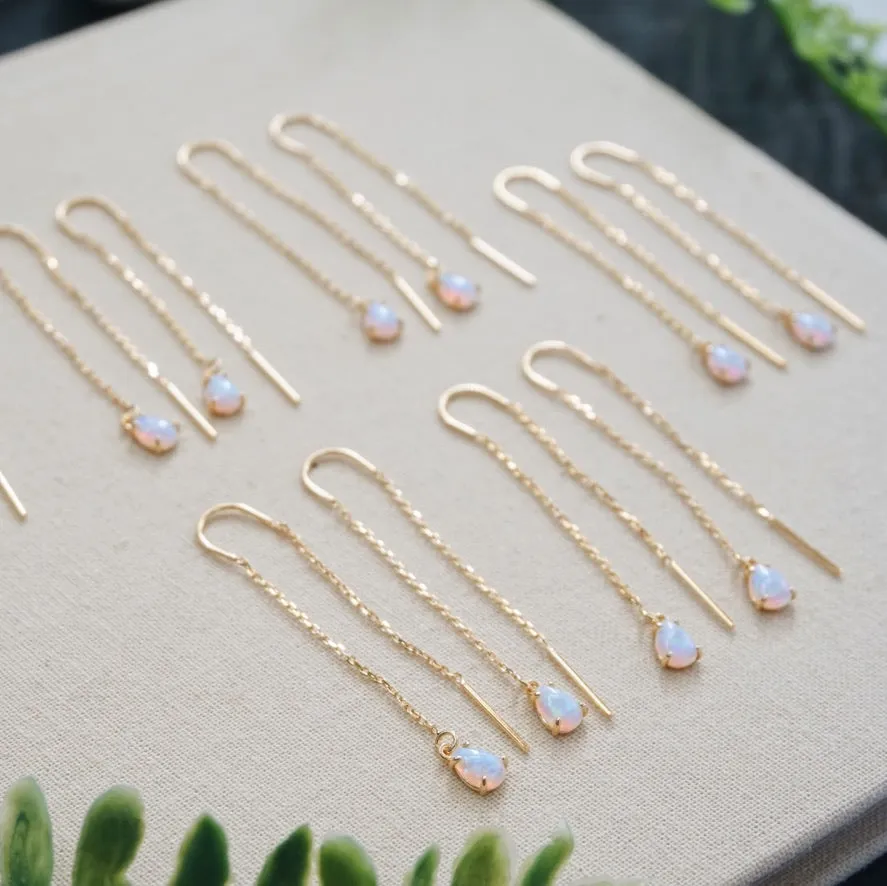 Opal Threader Earrings
