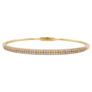Pavé Diamond Flexible Bangle Bracelet
