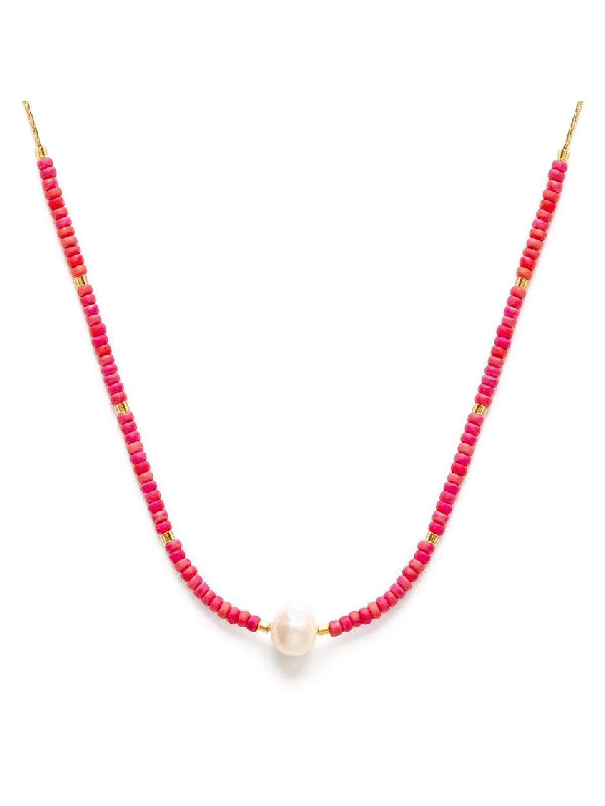 Pearl & Miyuki Bead Necklace by Amano Studio