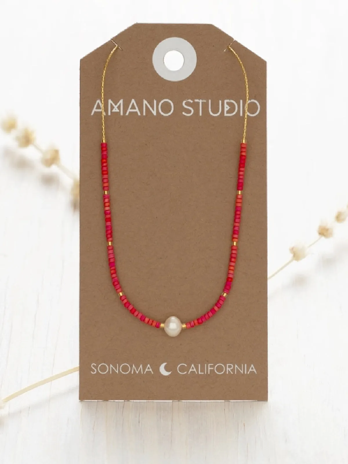 Pearl & Miyuki Bead Necklace by Amano Studio