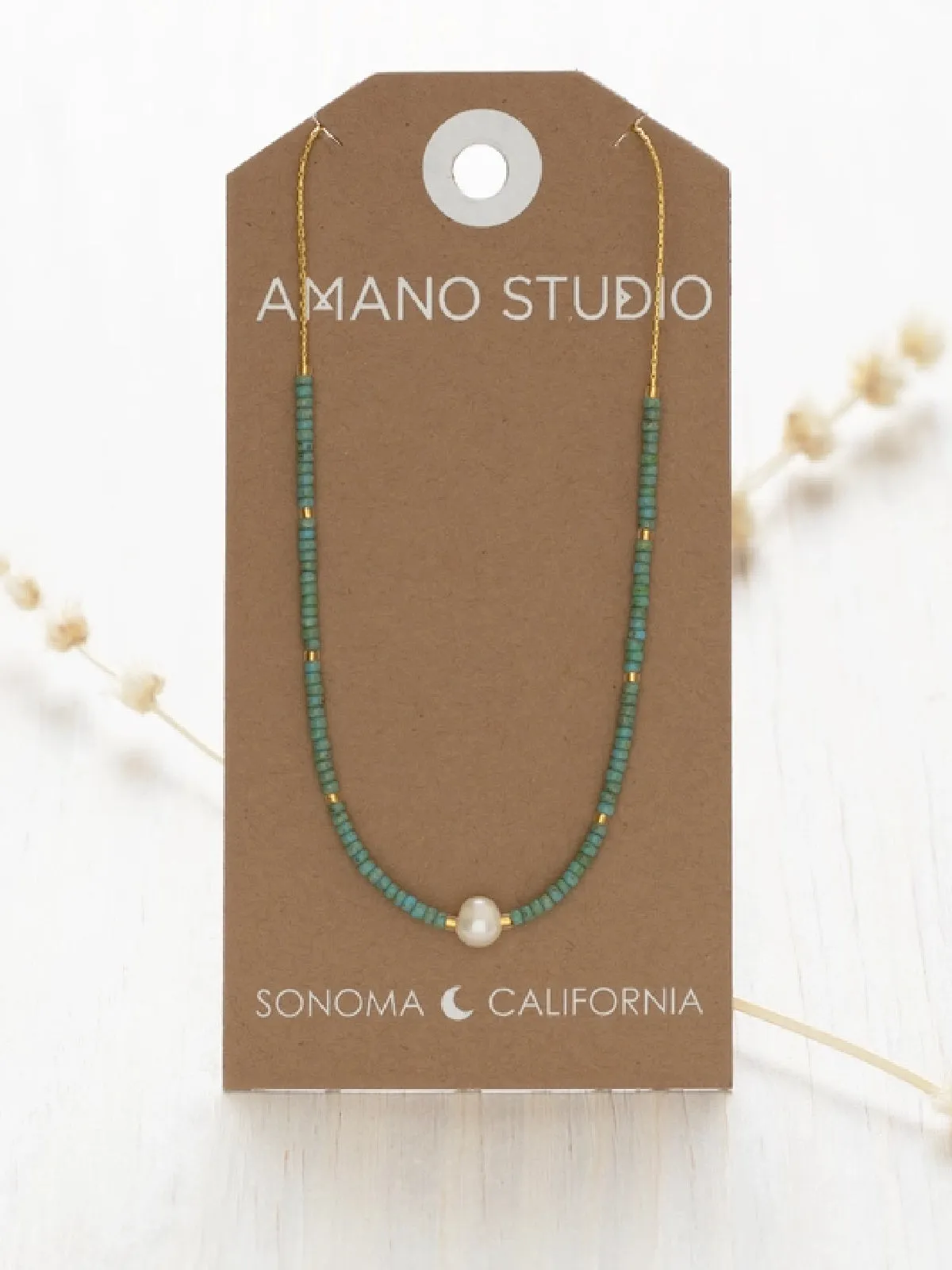 Pearl & Miyuki Bead Necklace by Amano Studio