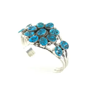 Pearlene Spencer Turquoise Cluster Bracelet