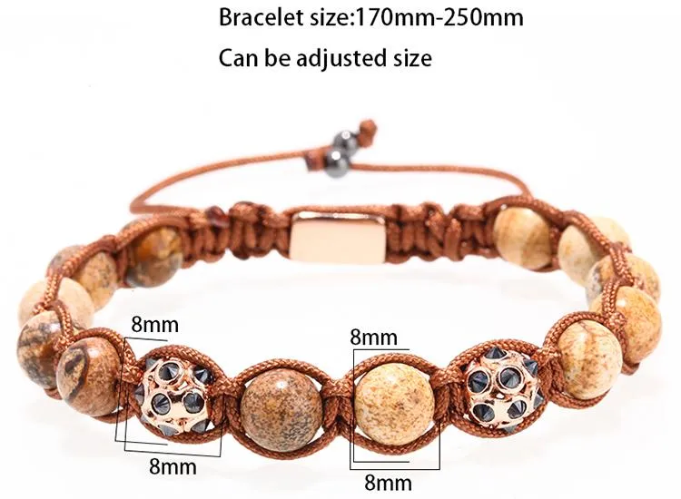 Polished Boulder Opal &amp Cat's Eye Apatite Braided Bracelet