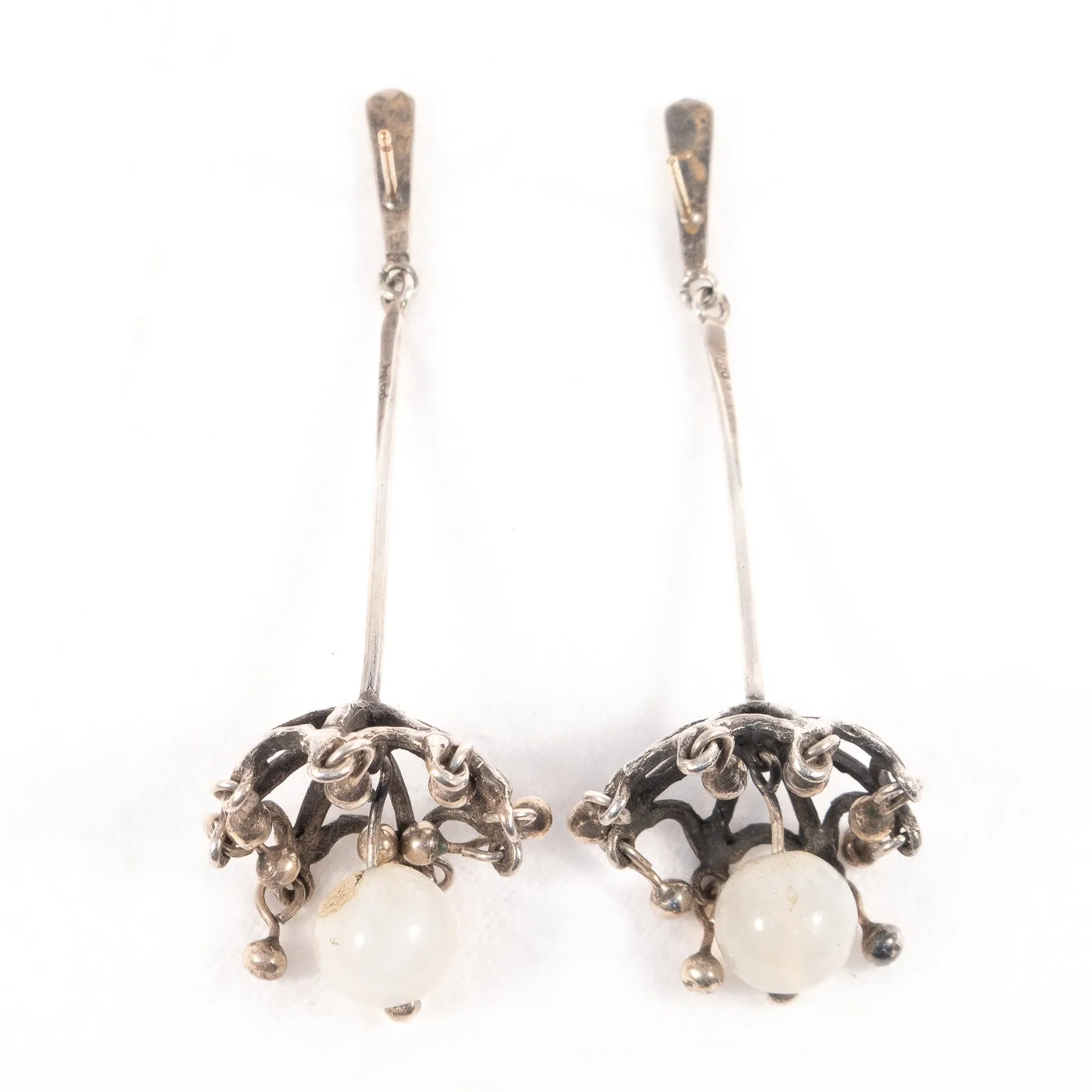 Polly Stehman Sterling Agate Drop Earrings