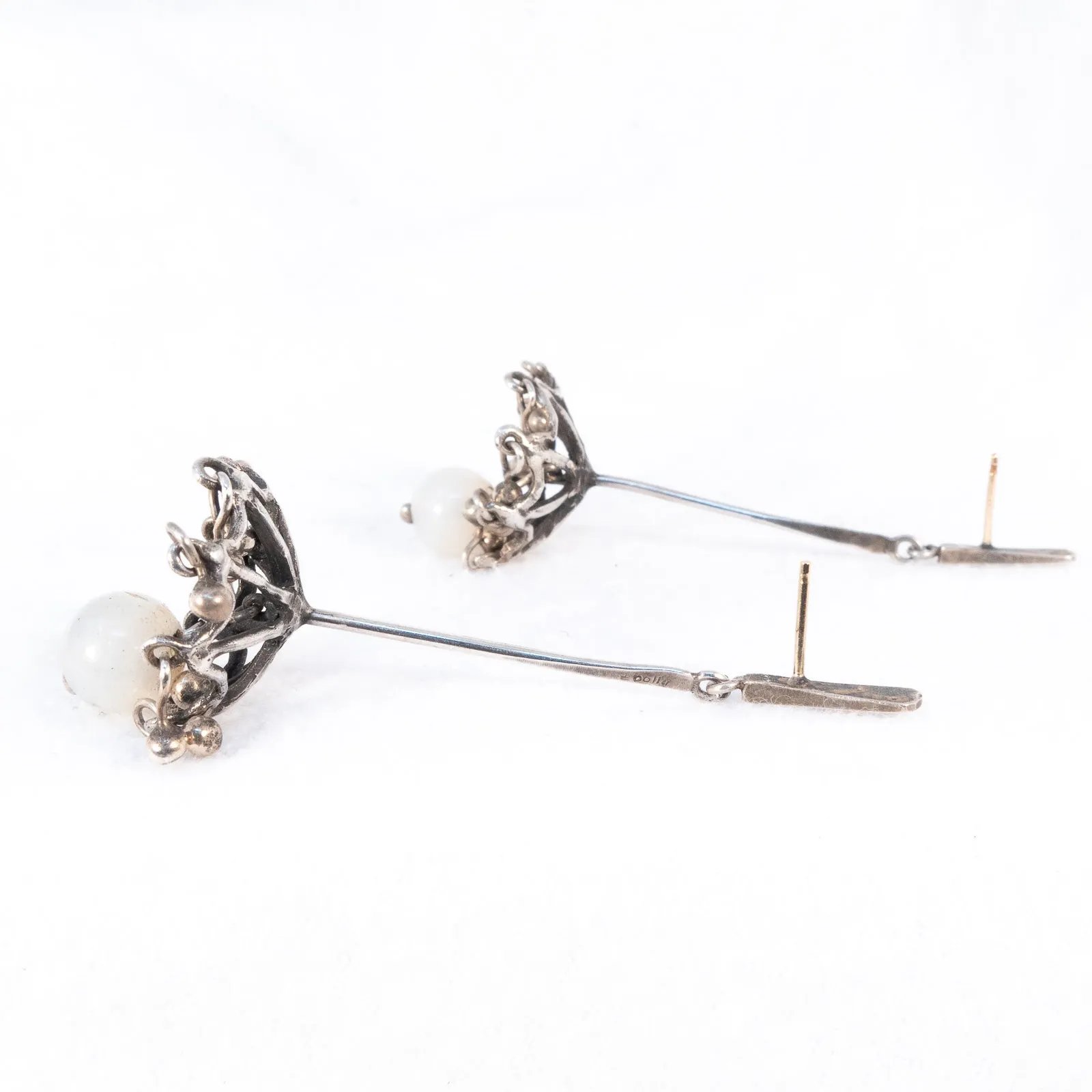 Polly Stehman Sterling Agate Drop Earrings
