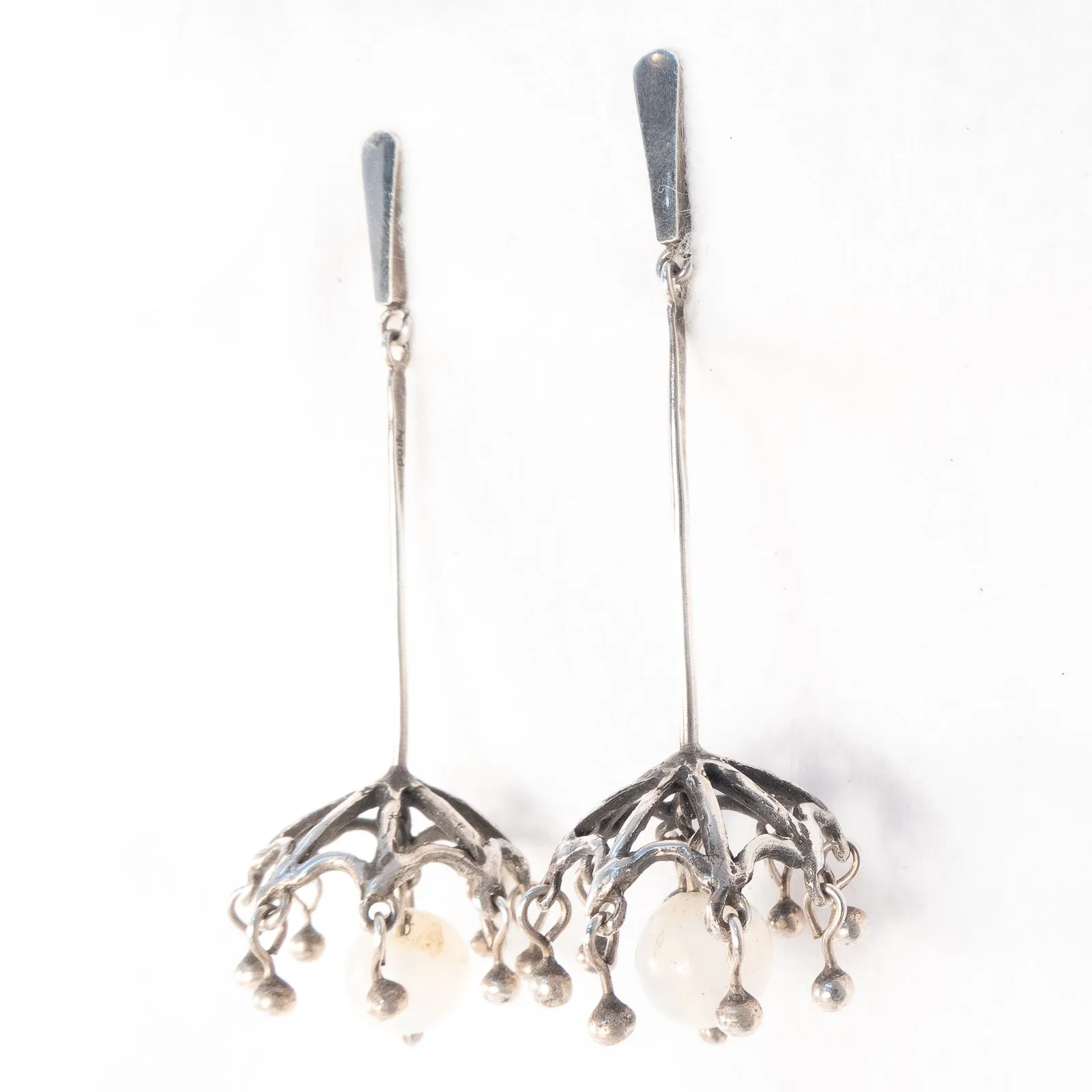 Polly Stehman Sterling Agate Drop Earrings