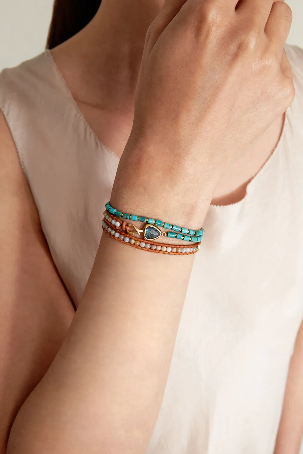 Rahel Wrap Bracelet Turquoise Mix