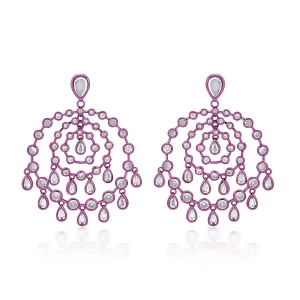 Rani Pink Chandelier Earrings