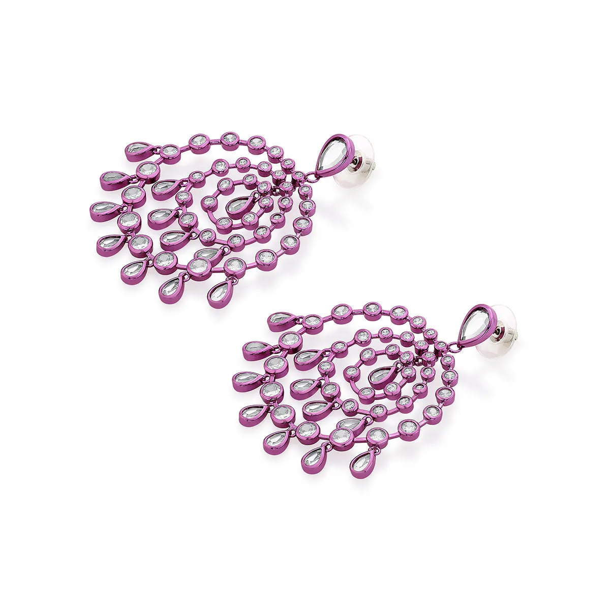 Rani Pink Chandelier Earrings