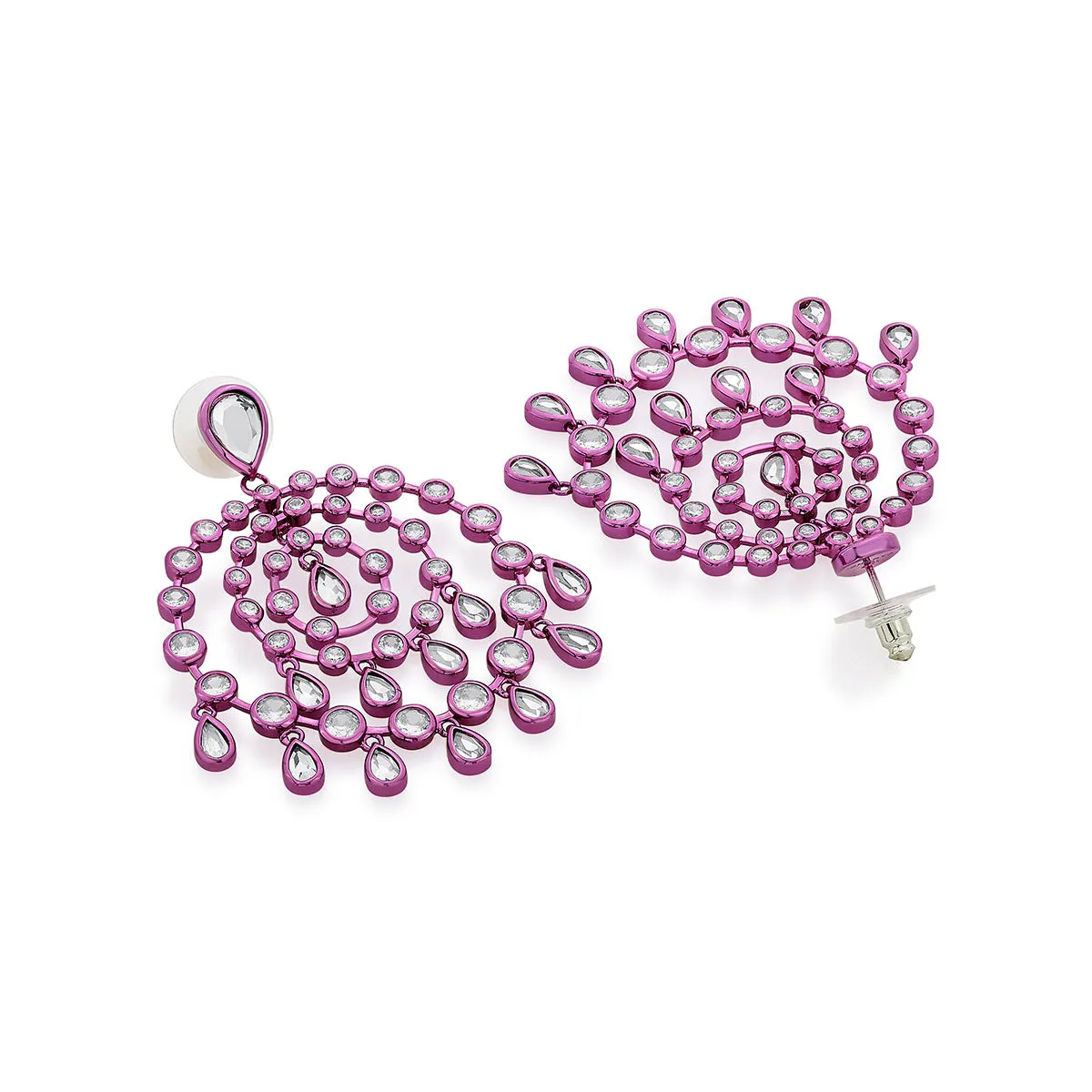 Rani Pink Chandelier Earrings
