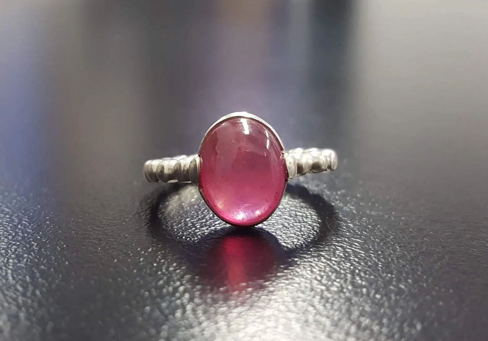 Red Ruby Ring -  Real Ruby Ring - Oval Vintage Ring