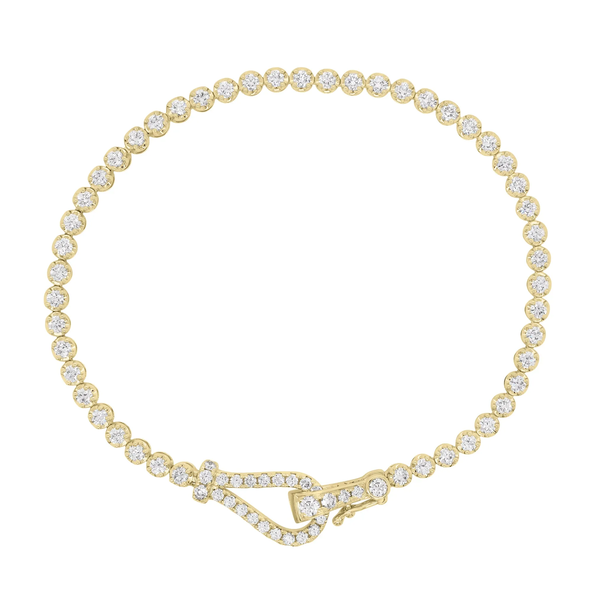 Round Diamond Lasso Tennis Bracelet