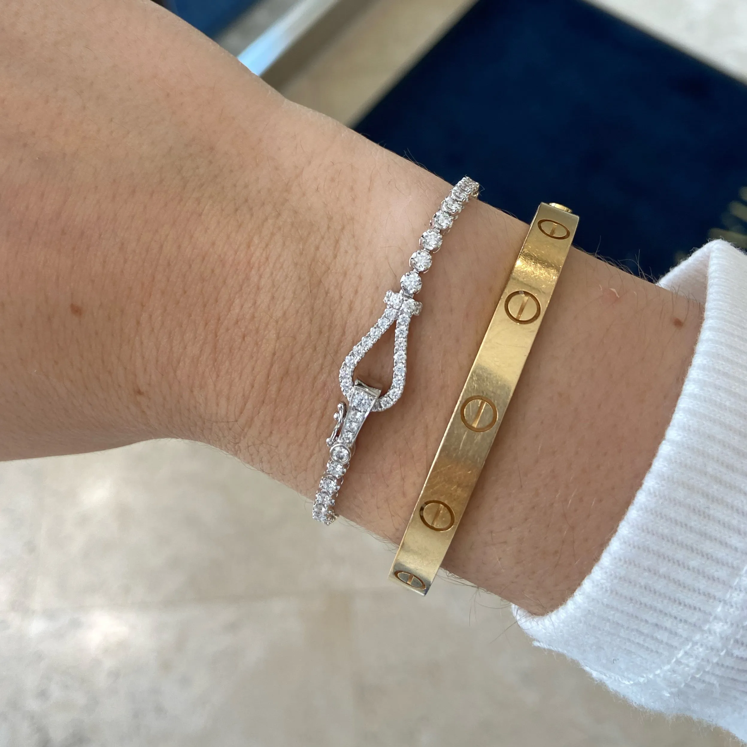 Round Diamond Lasso Tennis Bracelet