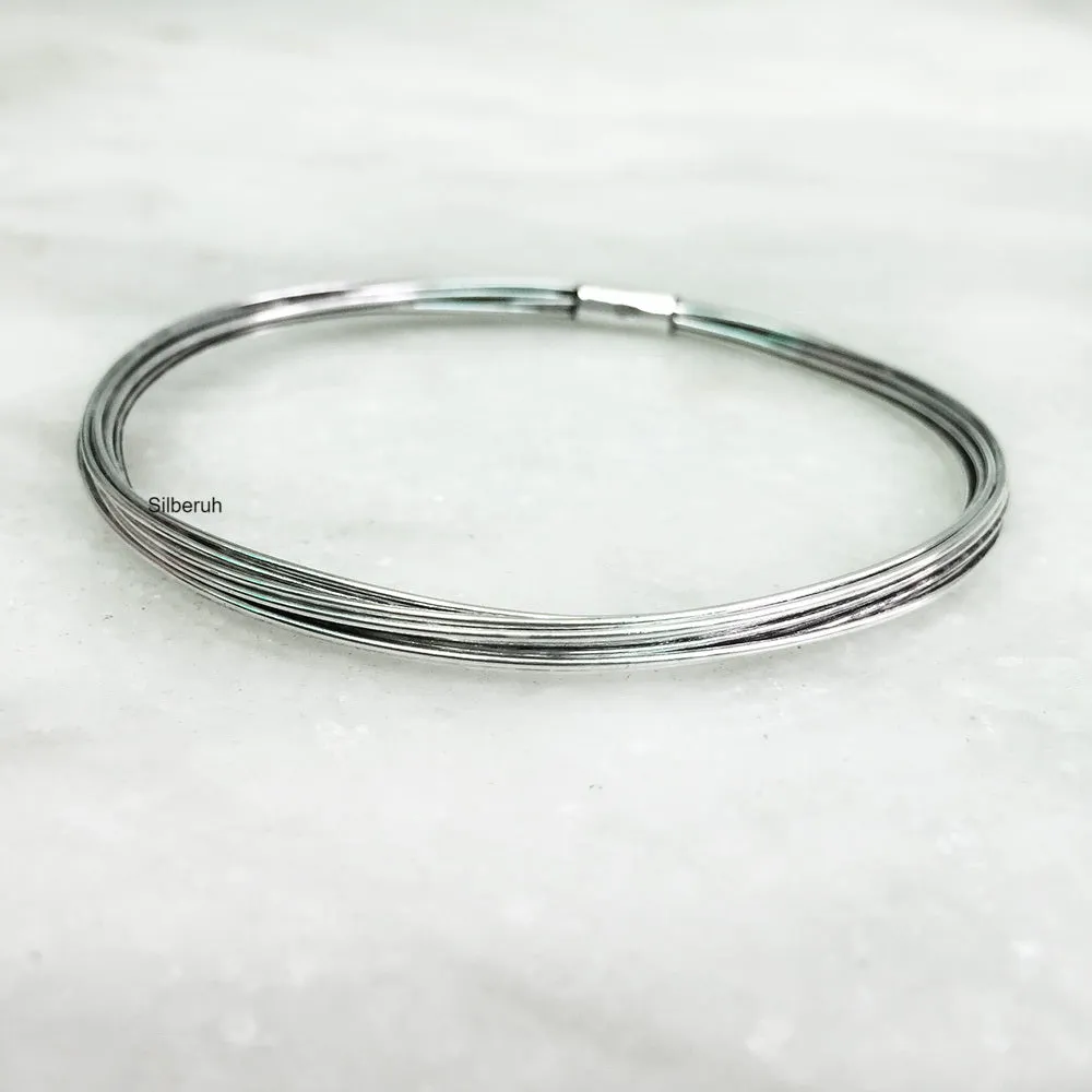 Silver Wire Bangle
