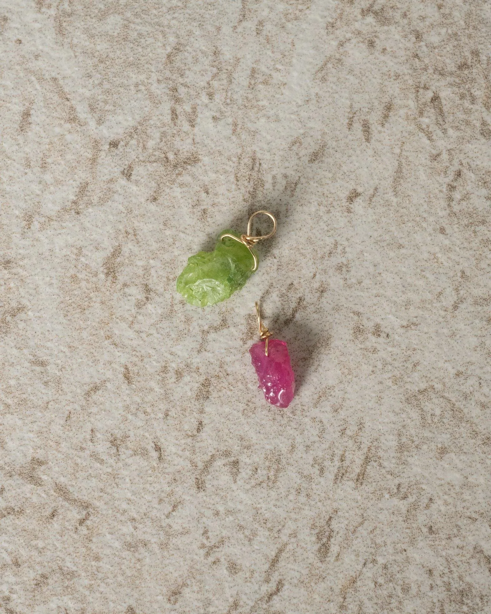 Single Earring Charm July Ruby Gold Filled