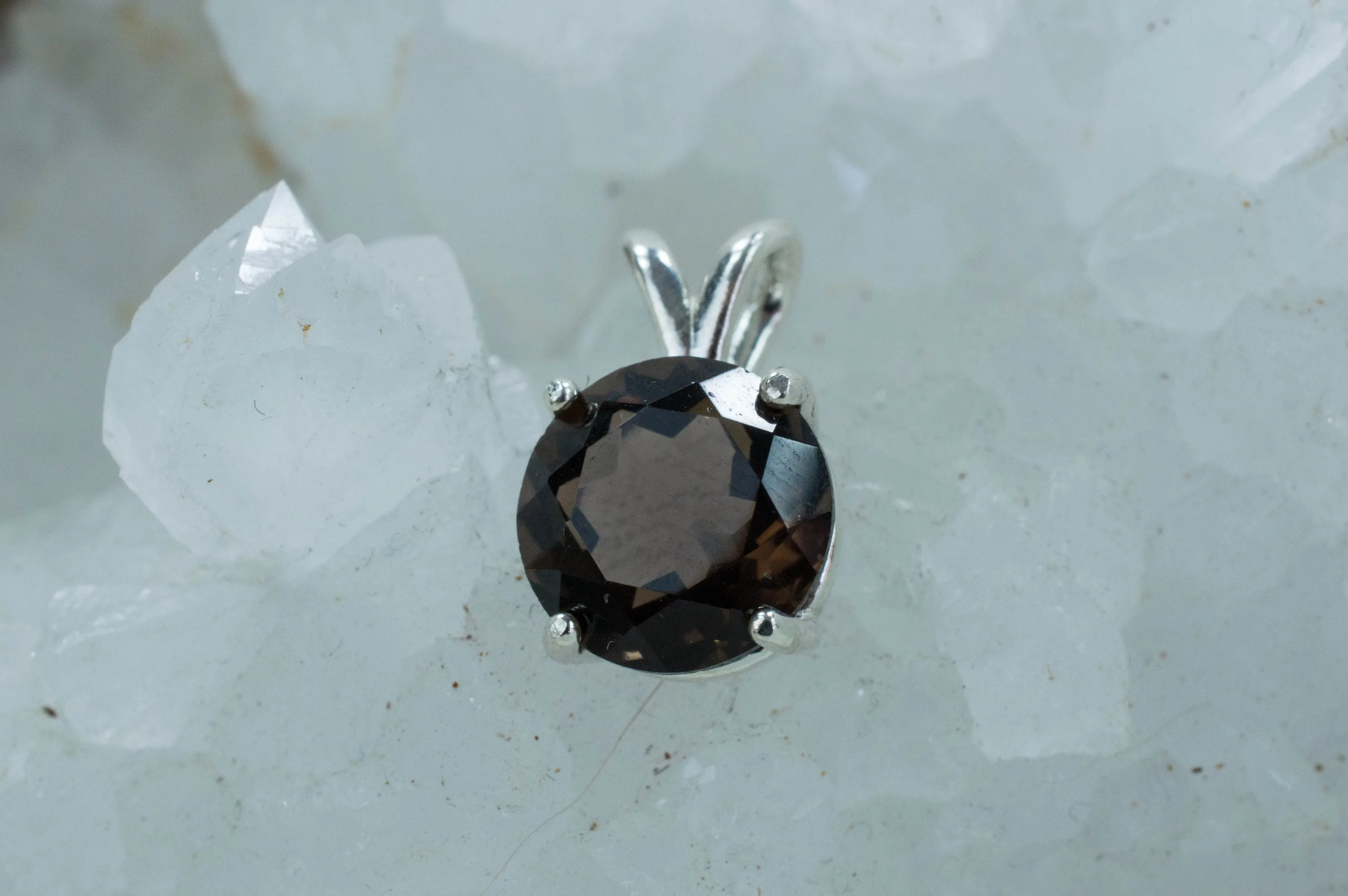 Smoky Quartz Pendant; Genuine Untreated USA Quartz