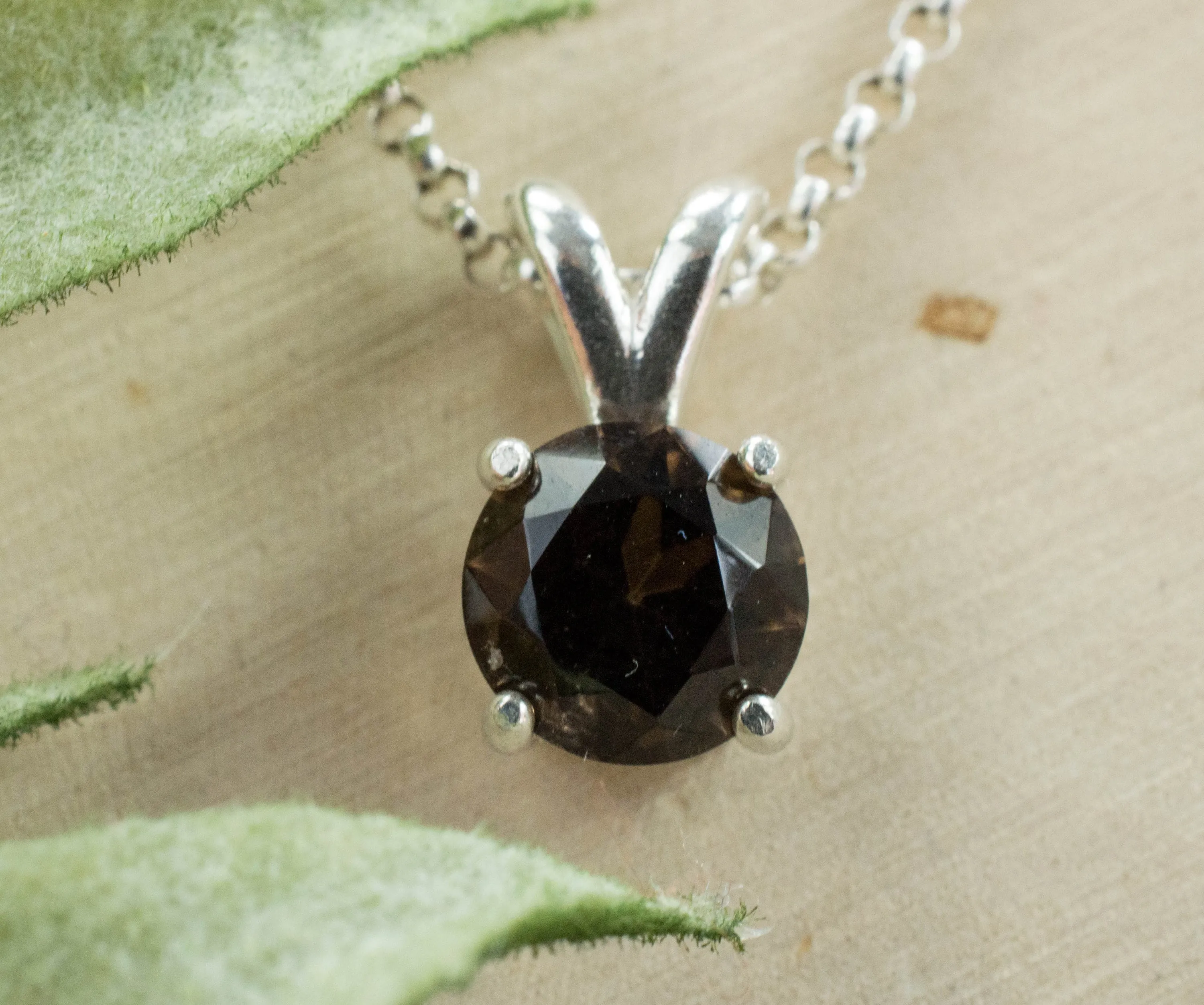 Smoky Quartz Pendant; Natural Untreated USA Quartz
