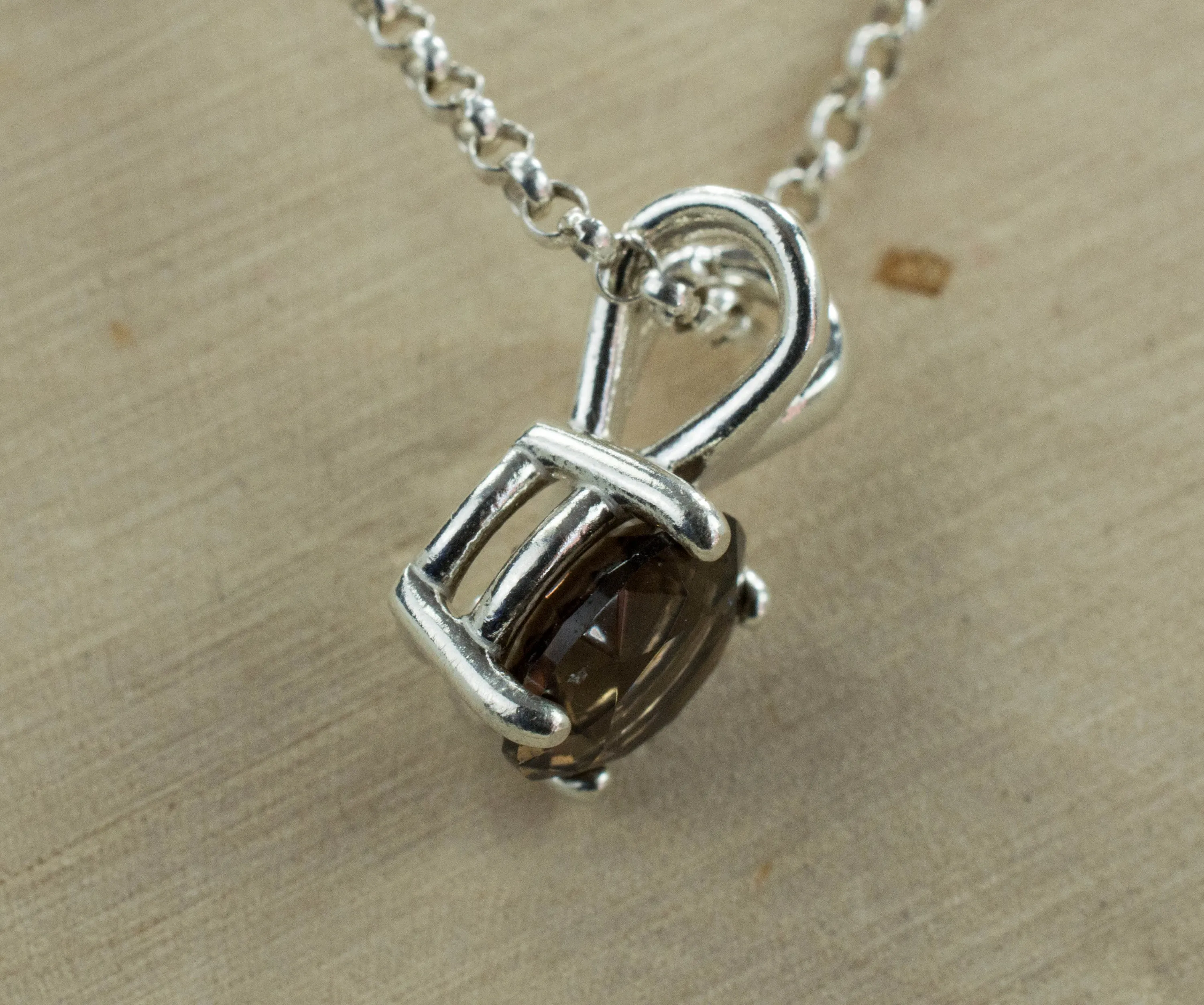 Smoky Quartz Pendant; Natural Untreated USA Quartz