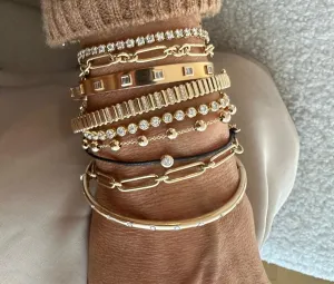 Solitaire Diamond Cord Bracelet