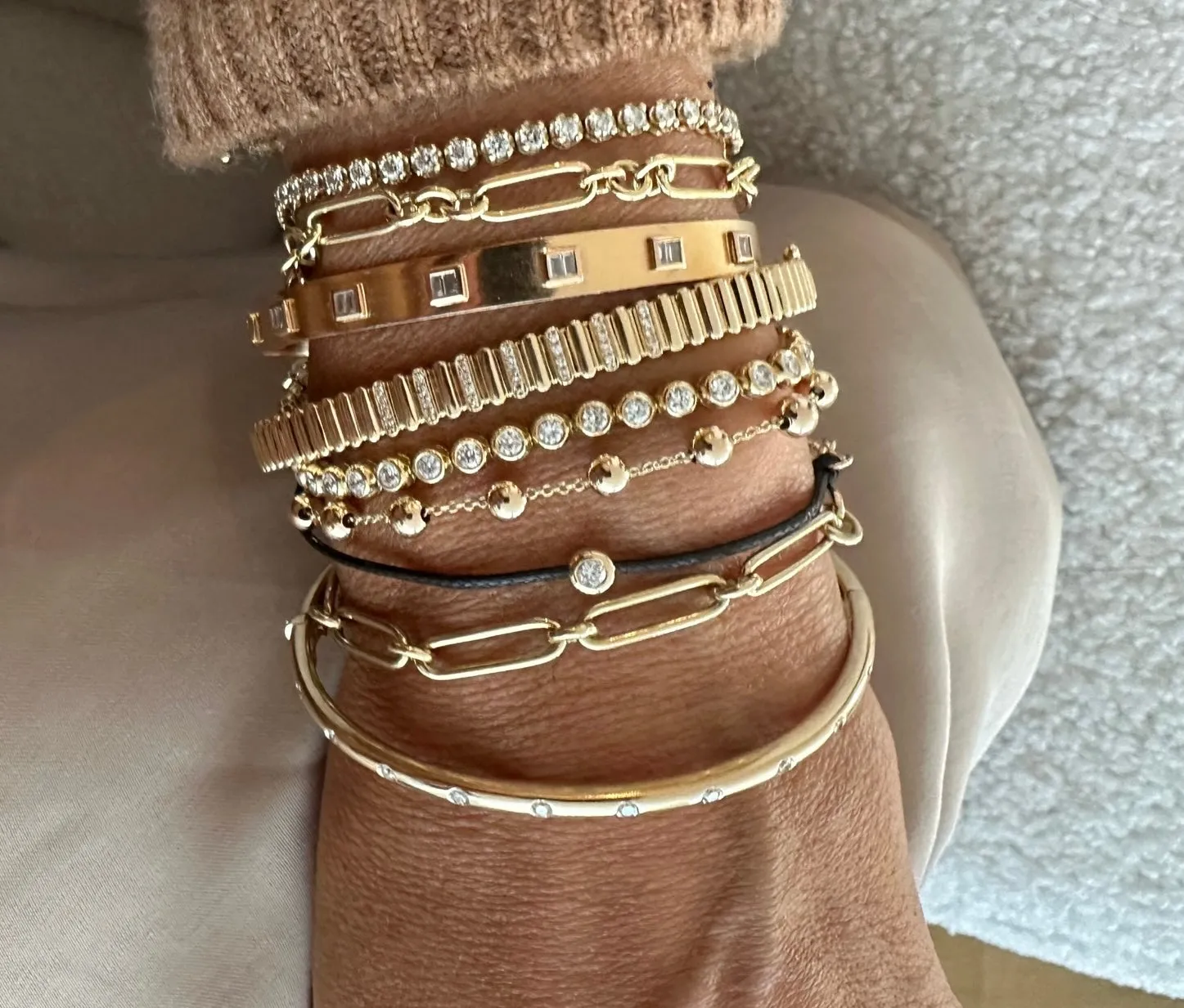 Solitaire Diamond Cord Bracelet