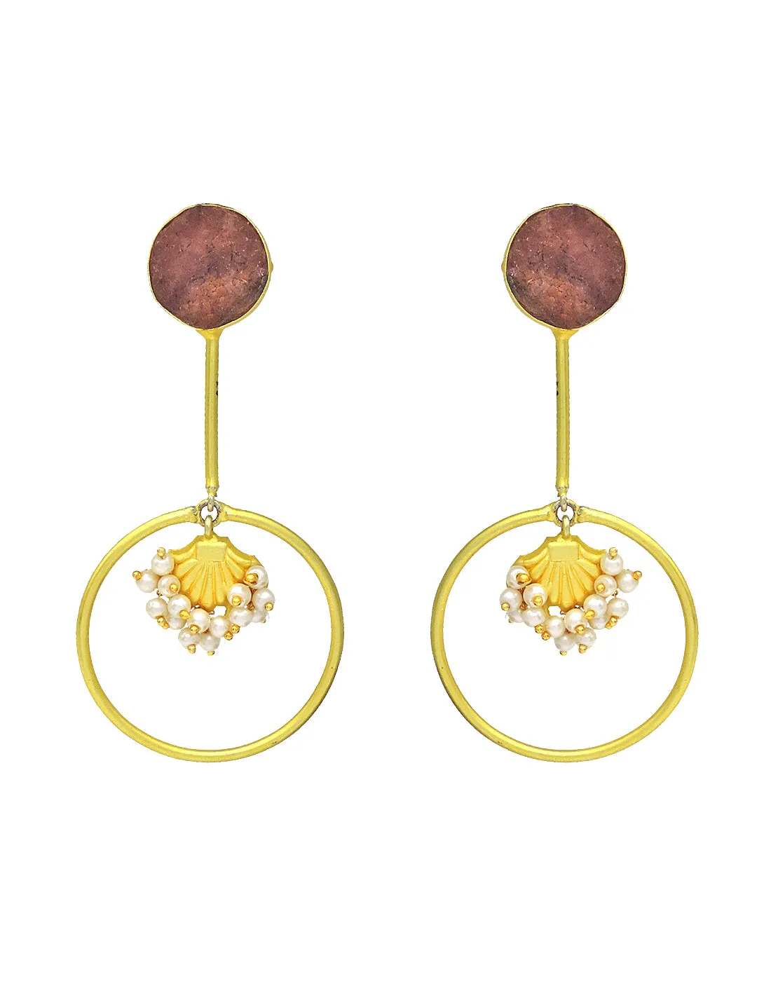 Stick Hoop Earrings (Quartz)