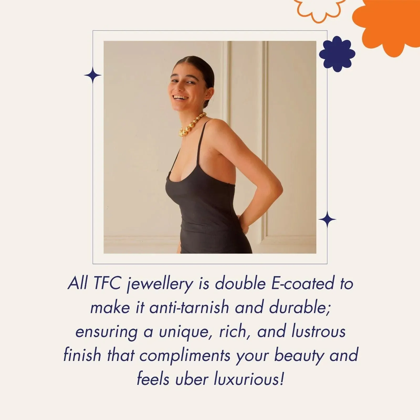 TFC Pearly Bloom Essence Gold Plated Adjustable Bracelet