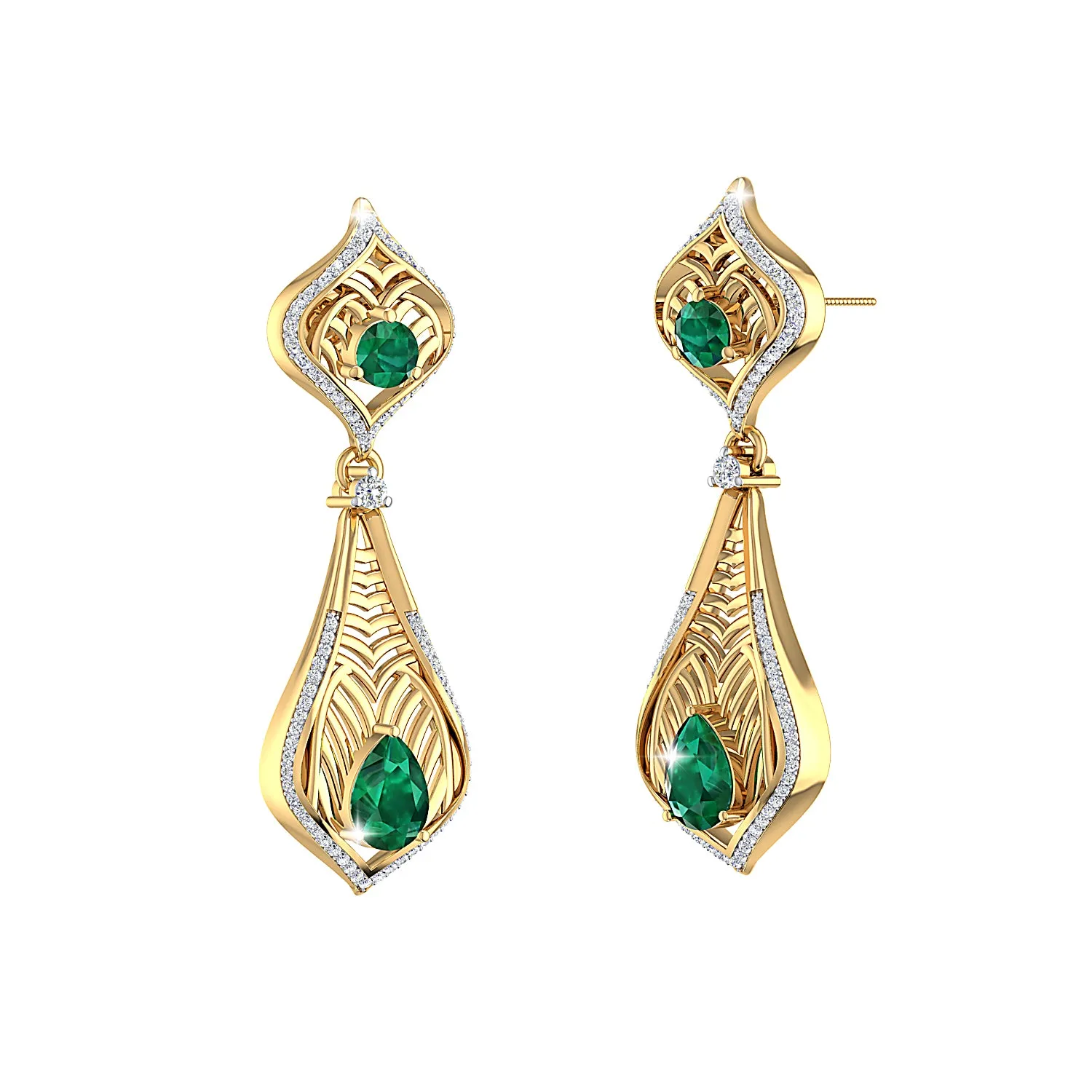 THE EMERALD REGALIA EARRINGS