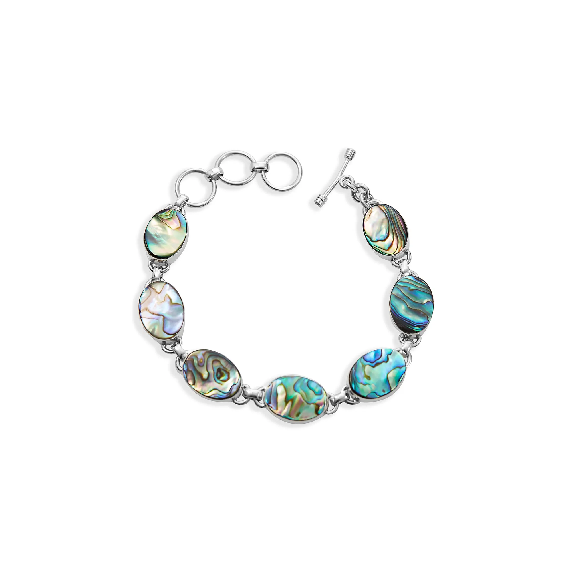 THE ORNATE OPAL SILVER LINK BRACELET