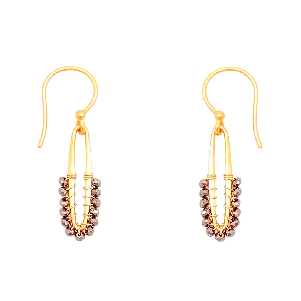Verona Earrings - Pyrite