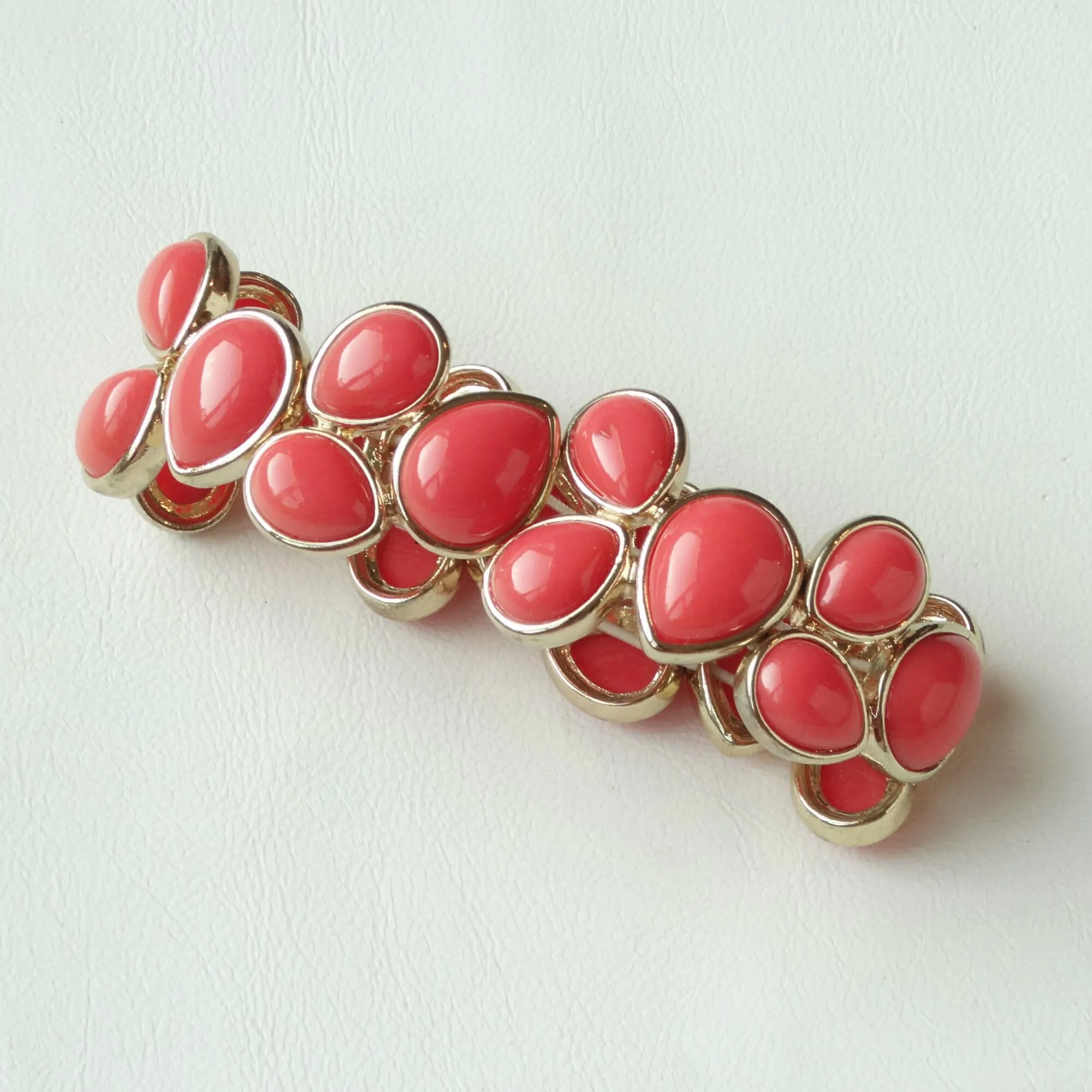 Women's Napier Coral Teardrop Beaded Bracelet